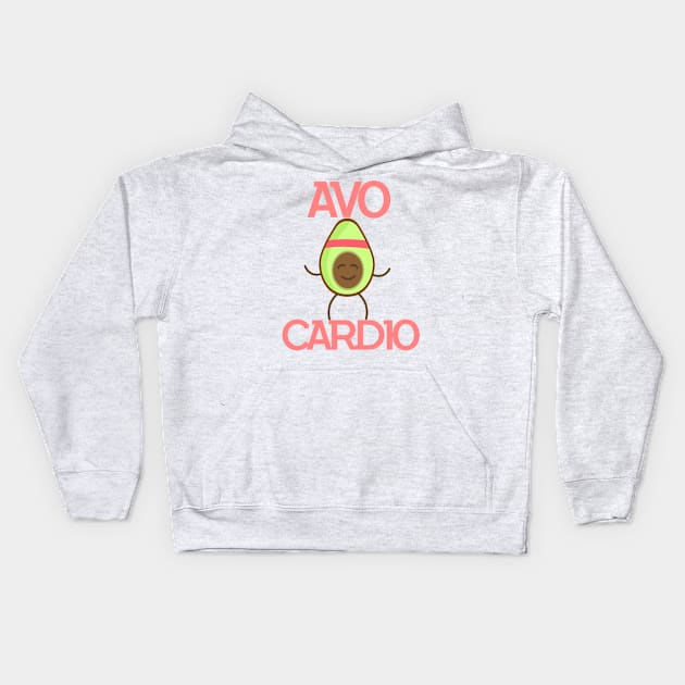 Avo-Cardio - Workout, Gym, Fitness - D3 Designs Kids Hoodie by D3Apparels